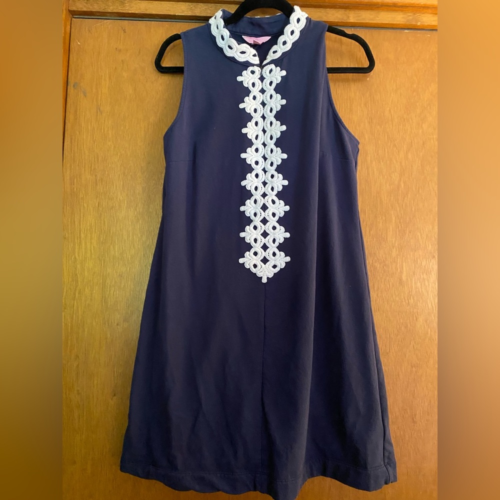 Iilly Pulitzer mini navy blue dress